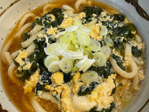 すぐできる⭐かきたまワカメうどん